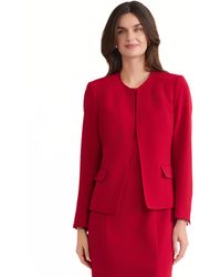 Kasper - Plus-size Stretch Crepe Open-front Blazer - Lyst