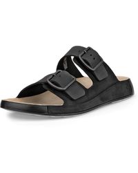 Ecco - Cozmo Two Band Buckle Slide Sandal - Lyst