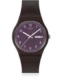 Swatch - Casual Watch Brown Bio-sourced Quartz Weaving Wonders - Lyst