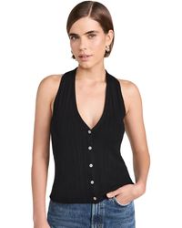 Vince - Button V Neck Tank - Lyst