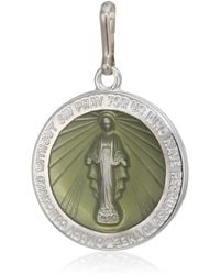 ALEX AND ANI - Miraculous Medal Large Sterling Silver 14kt Plate Charm - Lyst