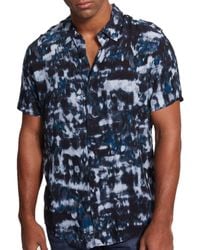 Guess - Short Sleeve Eco Rayon Ikat Tie Dye Shirt - Lyst