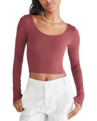 Aéropostale - Seamless Wear 3-way V-neck Tiny Top - Lyst