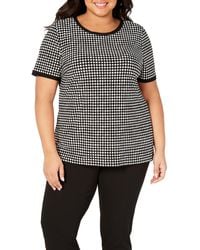 Anne Klein - Plus Polka Dot Ringer Blouse - Lyst