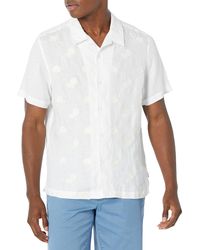 Guess - Short Sleeve Island Linen Embroidered Shirt - Lyst