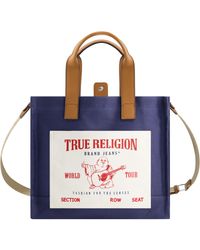 True Religion - Tote, Medium Travel Shoulder Bag With Adjustable Strap, Navy - Lyst