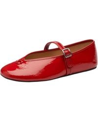COACH - Sculpted C Crinkle Patent Leather Soft Mary Jane Flat Shoes - Lyst