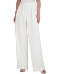 BCBGMAXAZRIA - S High Waisted Wide Leg Front Pleats Functional Pockets Trouser Pants - Lyst