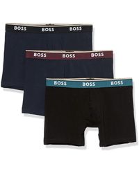 BOSS - Boss 3 Pack Bold Logo Cotton Stretch Boxer Briefs - Lyst