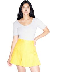 American Apparel Cotton Spandex Short Sleeve Scoop Back Bodysuit - Multicolor