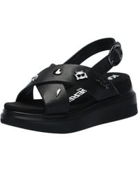 Karl Lagerfeld - Paris Tilda-criss Cross Flat Sandal Platform - Lyst