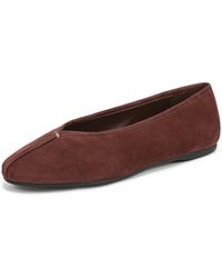 Vince - S Ori Ballet Flat Chili Brown Suede 6.5 M - Lyst