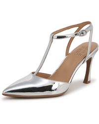 Naturalizer - S Astrid Pointed Toe T-strap Pump Metallic Sliver 7.5 W - Lyst