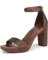 Naturalizer - Joy Heeled Sandal Cocoa Brown Satin 11 W - Lyst