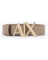 Emporio Armani - A | X Armani Exchange Classic Gold Ax Buckle Logo Belt - Lyst