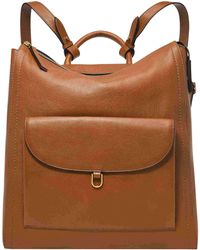 Fossil - Parker Leather Convertible Large Backpack Purse Handbag - Lyst