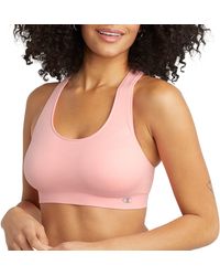 Champion - , Infinity Racerback, Moderate Support, Seamless Sports Bra For , Pink Bow, Medium - Lyst
