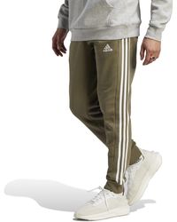 adidas - Essentials Fleece 3-stripes Tapered Cuff Joggers - Lyst