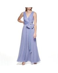 Eliza J - Petite Gown Style Bow Detail Sleeveless Vneck Dress - Lyst