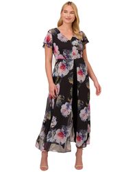 Adrianna Papell - Floral Printed Jumpsuit - Lyst