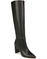Vince - S Pilar Knee High Boots Black Leather Black Heel 5 M - Lyst