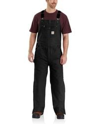 Carhartt - Quilt Lined Washed Duck Bib Overalls - Lyst