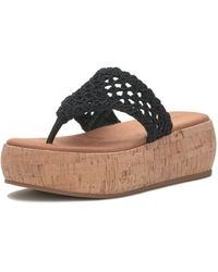 Lucky Brand - Jaslene Platform Thong Sandal Wedge - Lyst