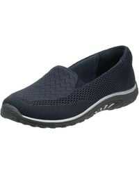 Skechers - Reggae Fest-Willows-Wide Loafer Flat Navy 5 W US - Lyst
