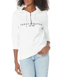 Tommy Hilfiger - Adaptive Logo Hoodie With Zipper Closure - Lyst