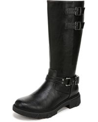 Dr. Scholls - Dr. Scholl's S Headstart Moto Knee High Boot Black Smooth 7.5 M - Lyst