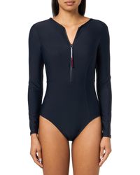 Tommy Hilfiger - Full Coverage Long Sleeve One Piece Badeanzug - Lyst