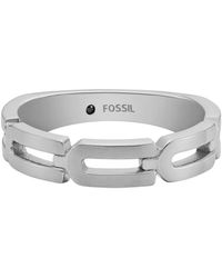 Fossil - Heritage D-link Chain Stainless Steel Band Ring - Lyst