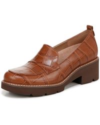 Naturalizer - S Darry Lug Sole Loafer English Tea Brown Croco 12 W - Lyst