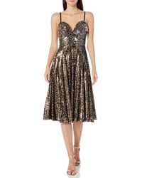 Dress the Population - Mimi Sleevless Fit & Flare Sequin Midi Dress Dress - Lyst