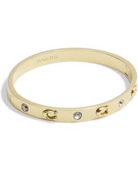 COACH - Co Br C Hinged Bangle - Lyst