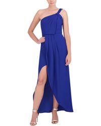 BCBGMAXAZRIA - One Shoulder Gown With Pleated Strap - Lyst