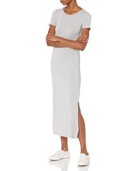 Amazon Essentials - Plus Size Jersey Standard-fit Short-sleeve Crewneck Side Slit Maxi Dress - Lyst