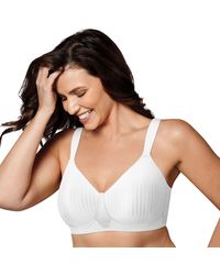 Playtex - Secrets All Over Smoothing Full-figure Wirefree Bra Us4707 White - Lyst