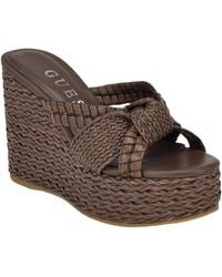 Guess - Eveh Wedge Sandaal - Lyst