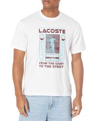 Lacoste - Short Sleeve Heritage Graphic Crew Neck T-shirt - Lyst