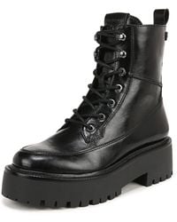 Sam Edelman - Elliot Combat Boot Black Leather 9.5 Medium - Lyst