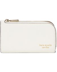 Kate Spade - Devin Pebbled Leather Small Slim Bifold Wallet - Lyst
