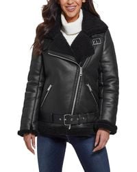 Guess - S Lena Belted Faux Shearling - Lyst