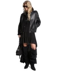 Michael Kors - Oversized Leather Jacket - Lyst