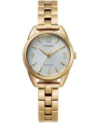 Citizen - Drive From Eco-drive -tone Stainless Steel Bracelet Watch 27mm - Lyst