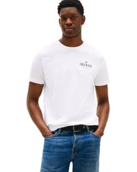 Tommy Hilfiger - Short Sleeve Cotton Graphic T-shirts With Embroidered Stack Logo - Lyst