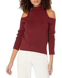 Monrow - Ht1257-supersoft Sweater Knit Cold Shoulder Top - Lyst