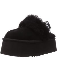 UGG Funkette Slip-on Slingback Platform Flats in Brown | Lyst