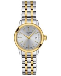 Tissot - S Classic Dream Lady 316l Stainless Steel Case With Yellow Gold Pvd Coating Quartz Watch - Lyst