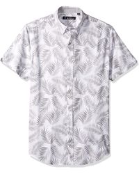Ben Sherman Mens Ss Slub Bird PRNT Shirt